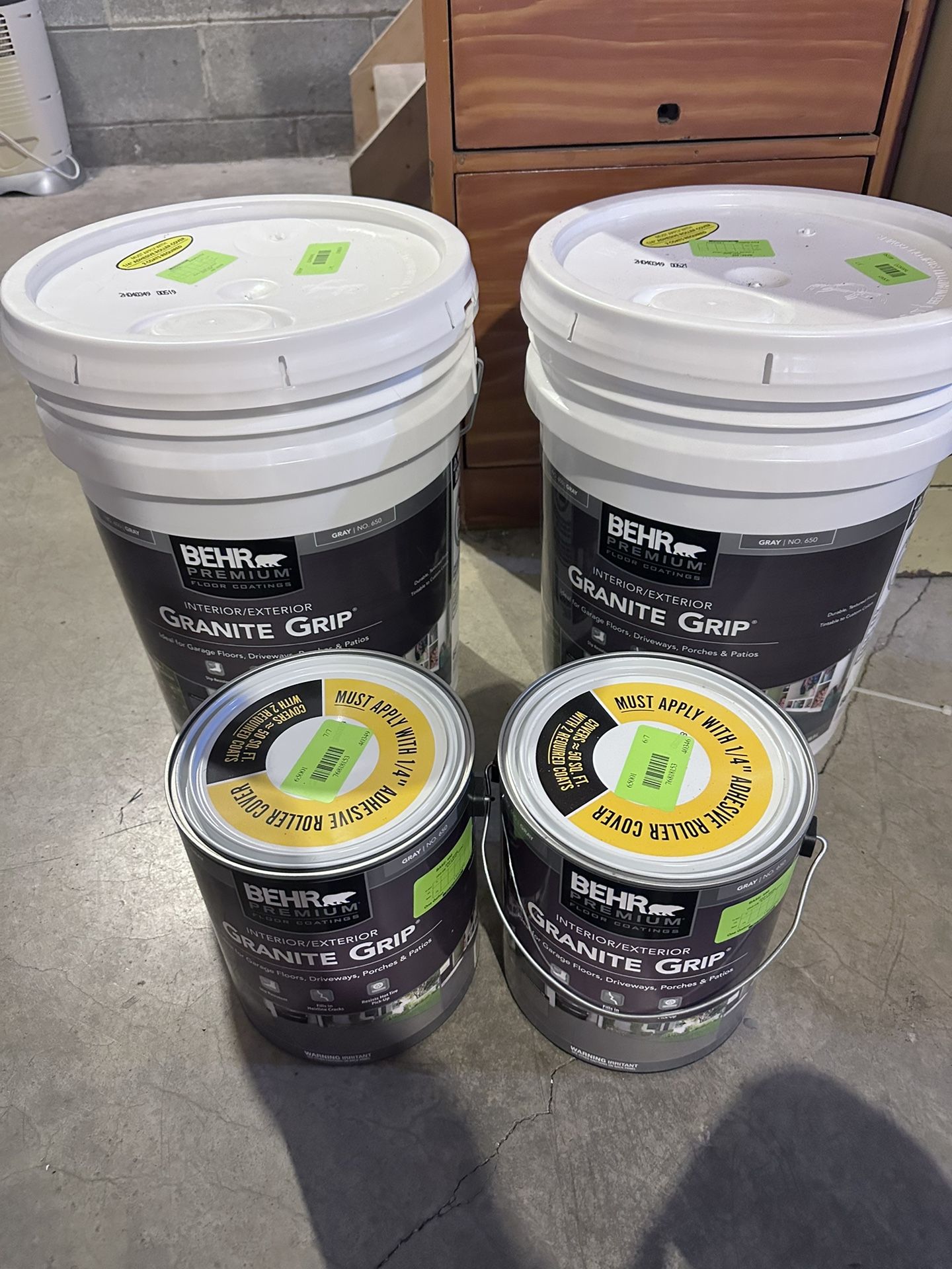 Behr Decorative Concrete Granite Grip $732 Worth Brand New Never Opened