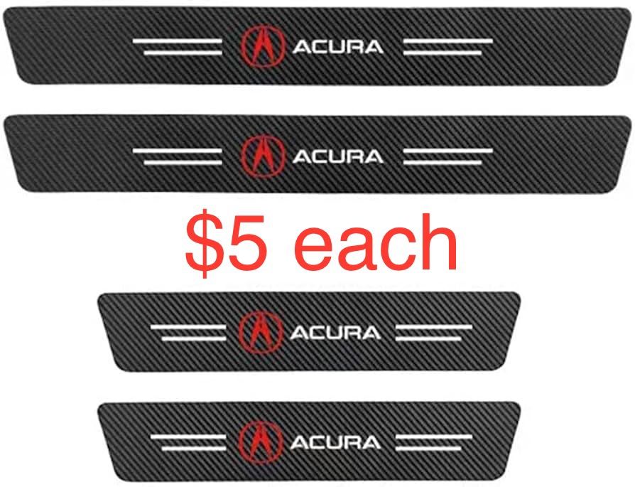 4Pcs Car Door Sill Protective Decorative Strips, for Acura CDX NSX TSX MDX ILX TL TLX RL RLX RDX ZDX TLX-L, Anti-Scratch Trim Cover Strip
