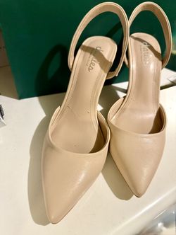 Charles David Slingback Heels In Nude