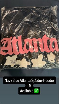 Navy Blue Atlanta Sp5der Hoodie