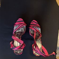 Pink Zebra Print Heels