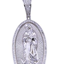 Silver Virgin De Guadalupe Pendant 