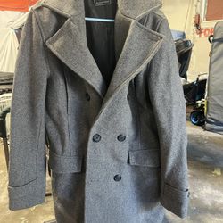 Mans Grey Pea Coat