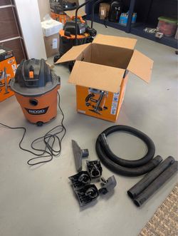 ⚠️ MISSING SOME ATTACHMENTS — NO FILTER — SOLD AS IS ⚠️  RIDGID 12 Gal. 5.0 Peak HP NXT Shop Vacuum Wet/Dry Vac HD1200 – Used
