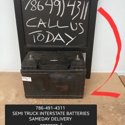 Semi Truck Interstate Batteries 