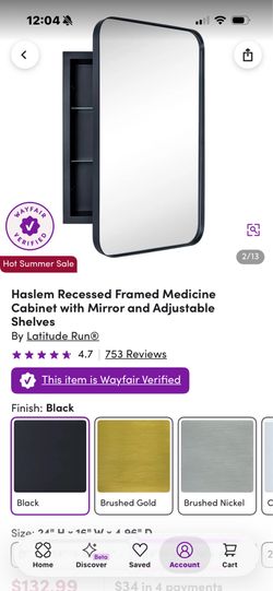 BRAND NEW UNBOXED Recessed Medicine Cabinets for Bathroom (x2)