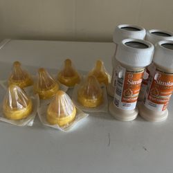 Si😊milac 360 2-fl-oz Bottle. 4 Bottle with all 7 Bottle Nipples for 5$