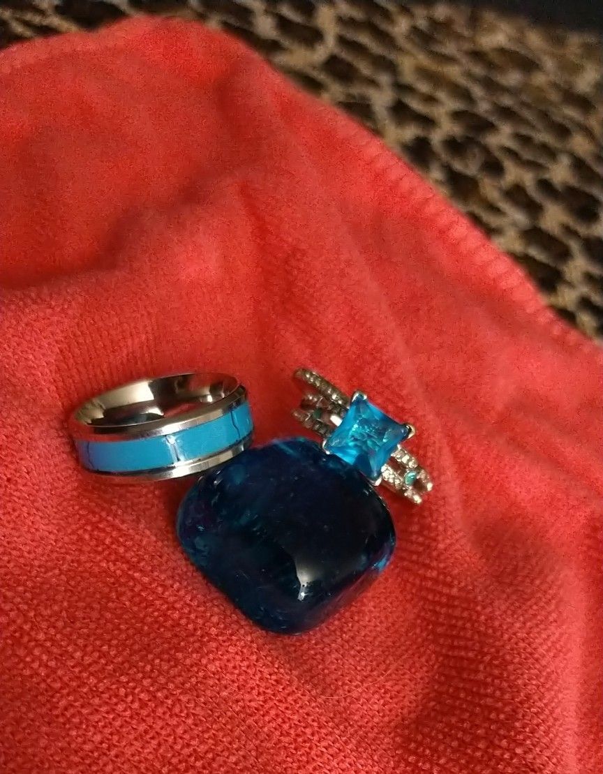 Couple's TURQUOISE Wedding Ring Set Pick-up In Gladstone 