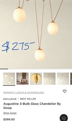 Elegant 3-bulb chandelier