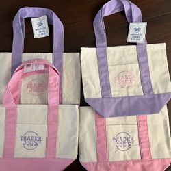 Trader Joe’s Pastel Mini Tote bags