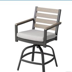 Agio Nicolet Sunbrella Outdoor Patio High Dining Swivel Chair