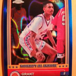 NM-MT 2024 Topps Chrome Grant Hill Blue Lava Refractor Prizm Card #44 SP /75 HOF