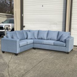 Brand New! Sky Blue 2 Piece Sectional 🛋️