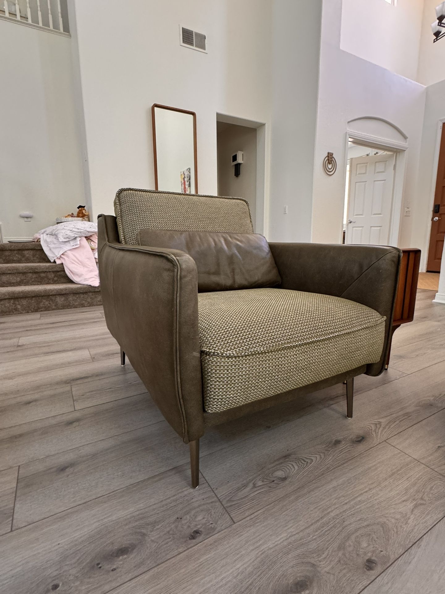 Sofa Chair Leather Olive