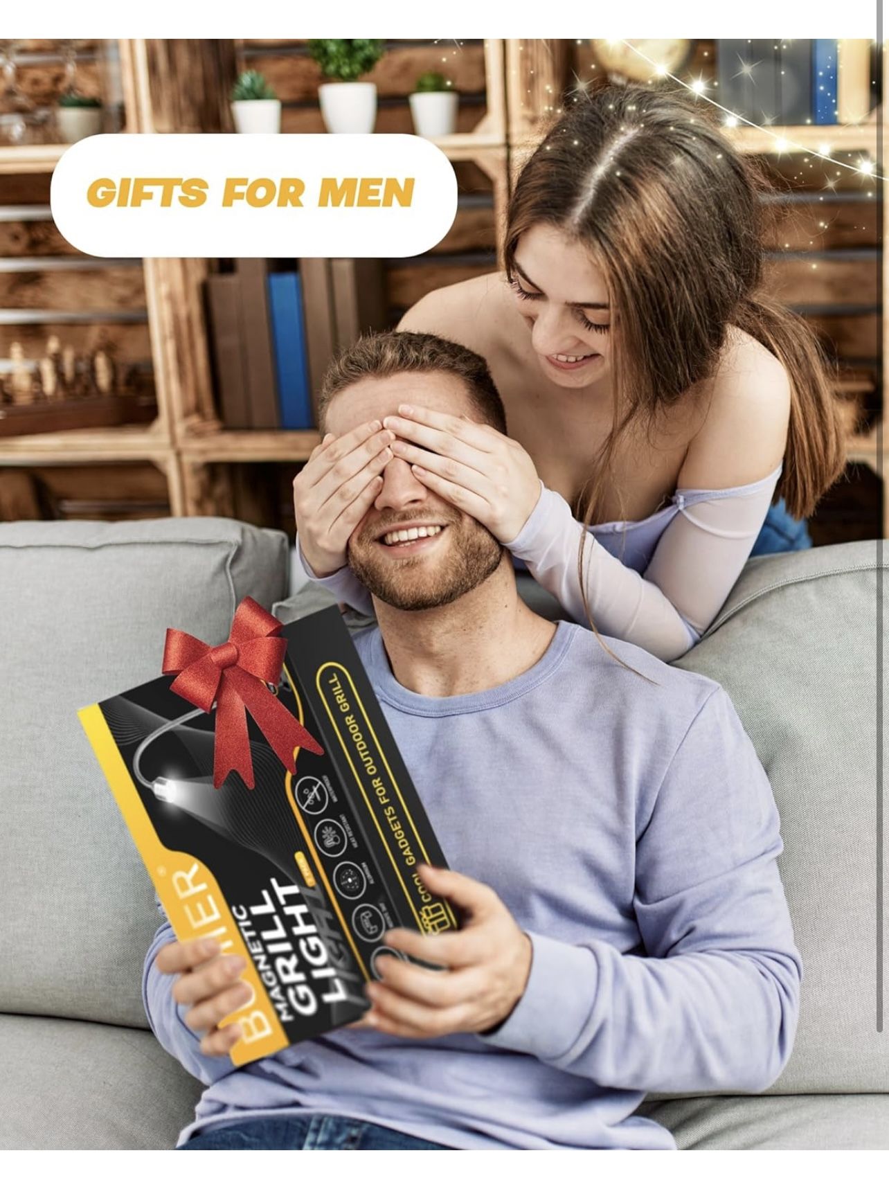 Fathers Day Dad Gifts, 2 Pack Magnetic Grill Lights for Outdoor Grill