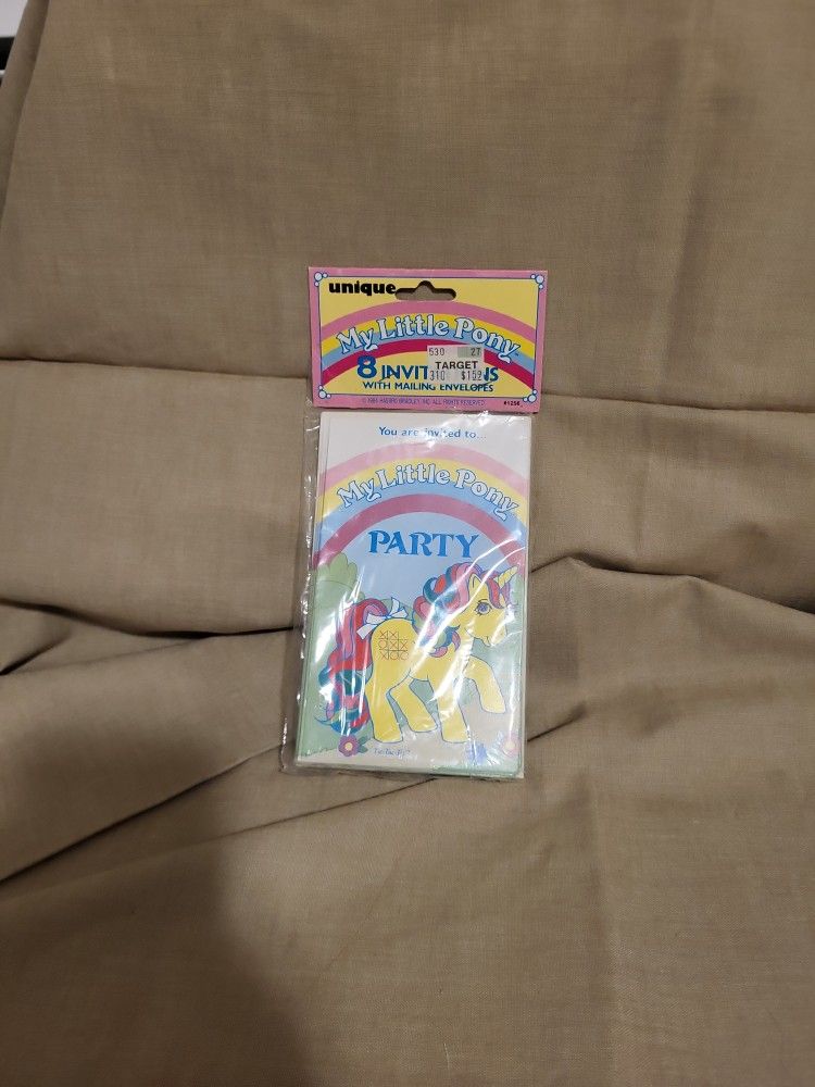 Rare G1 MY LITTLE PONY  PARTY INVATATIONS
