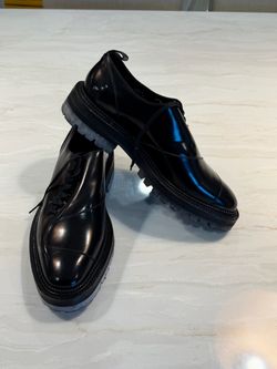 YANG LI Black Leather Platform Derby Shoes Men's US 9 EU 42 Excellent