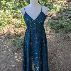 Uniqlo Blue And Green High Low Sundress