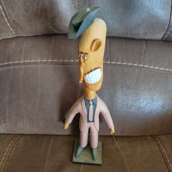 Folk Art Sulton Rogers Wooden Male Sculpture 