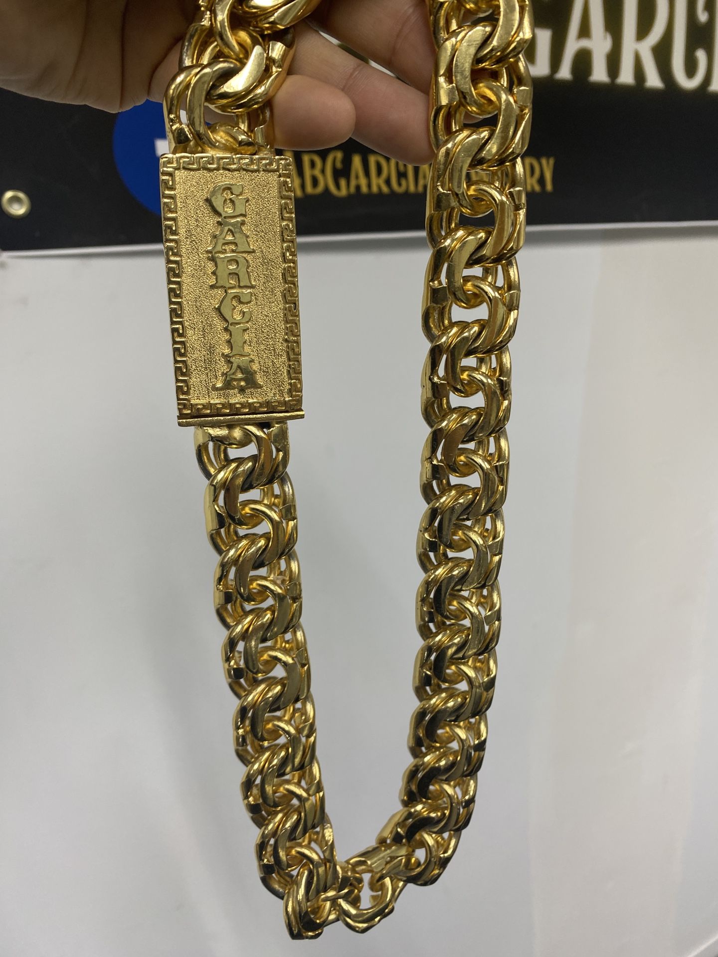 Cadena De Tejido Chino De 10k Oro Lamiando