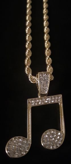 Music Designer rope chain with stones