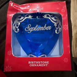 September Birthstone Heart Ornament