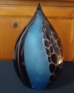 MURANO Eros Raffael Hand Blown Multicolored Tortoiseshell Art Glass Sculpture