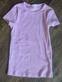 Camiseta morada lila acanalada Cotton On - Talla S Niña