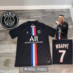 Jordan PSG Mbappe #7 19/20 Fourth 4th Jersey