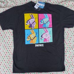Fortnite T-Shirt Mens Size L Black Loot Llama Battle Royale Fortnite Epic Games