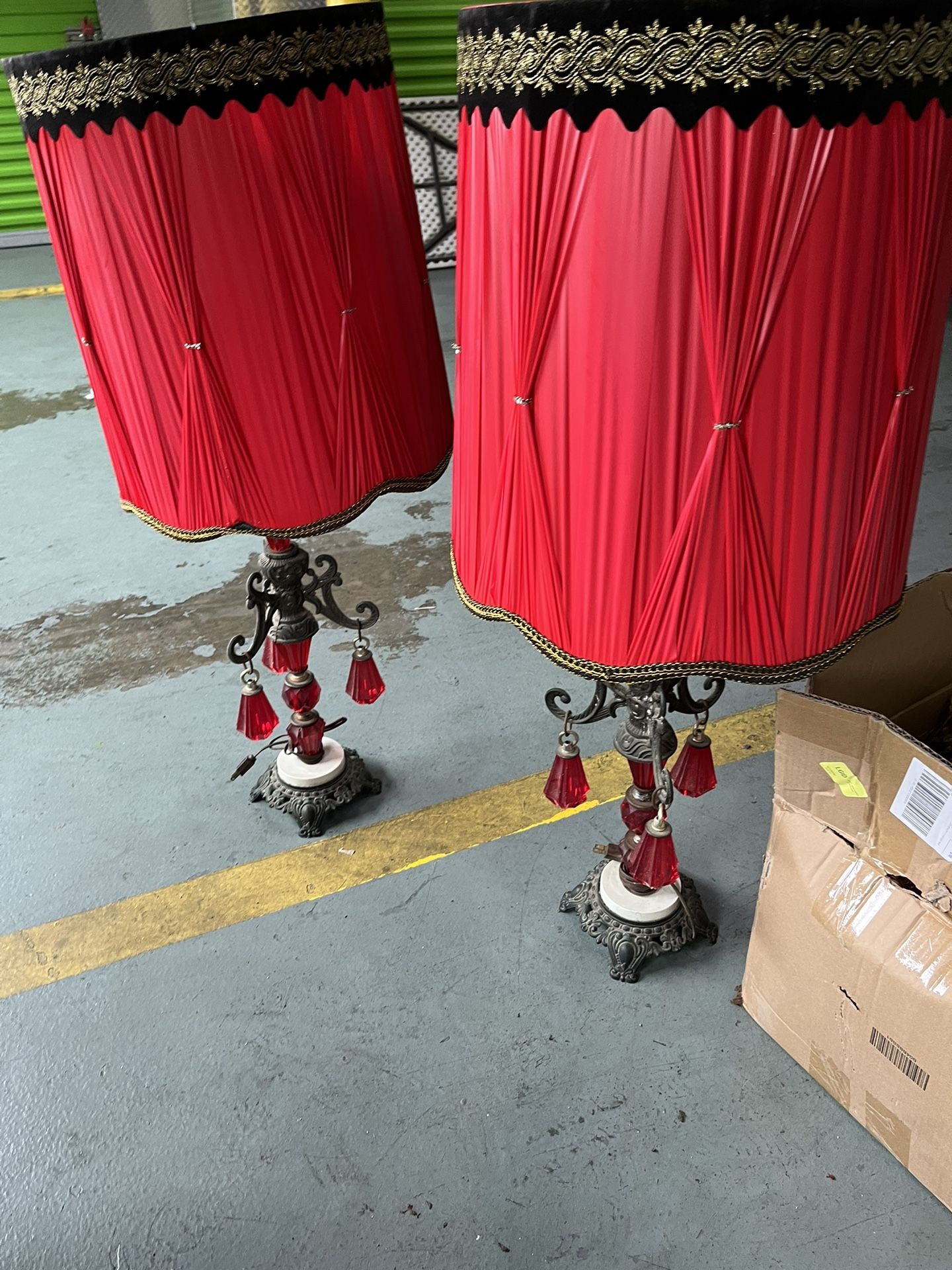 Two 1950’s Hollywood Regency Show Stopping Lamps