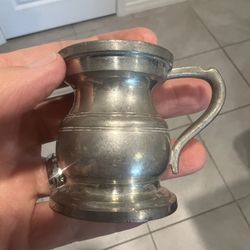 Antique Pewter Gaskell & Chambers Mini Cup