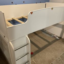 Twin size bed frame w/ storage