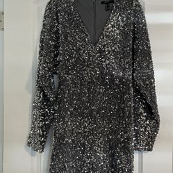 Sequin Long Sleeve Mini Dress – Forever 21 (Size S) 