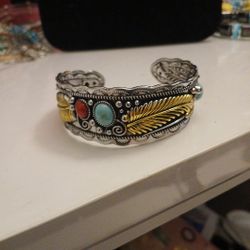 Silver Western Bracelet  Not Real Silver