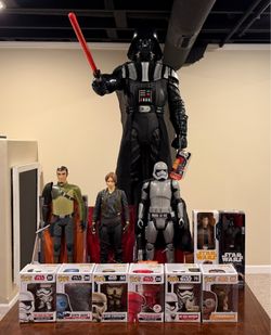 Star Wars Figurines - Darth Vader, Canan, Jen, Captain Phasma, Han Solo, Edad and Funk Pop!