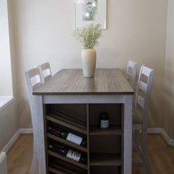  modern wood high-top dining table 