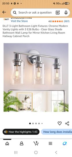 Clear glass chrome vanity