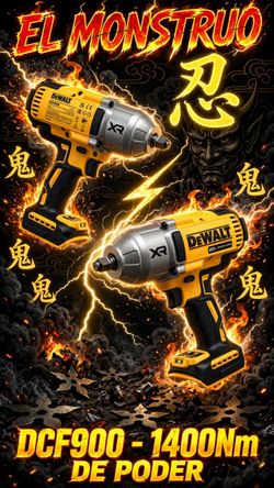 DEWALT DCF900 20V 1/2" High Torque Impact Wrench + Protective Cover - Tool Only - NEW