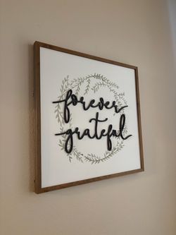 Forever Grateful Wood Wall Home Decor
