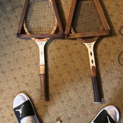 2 Old Tennis Rackets 