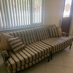 Beautiful goal and black striped sofa