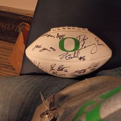 Autographed B10 Championship Oregon Duck Football