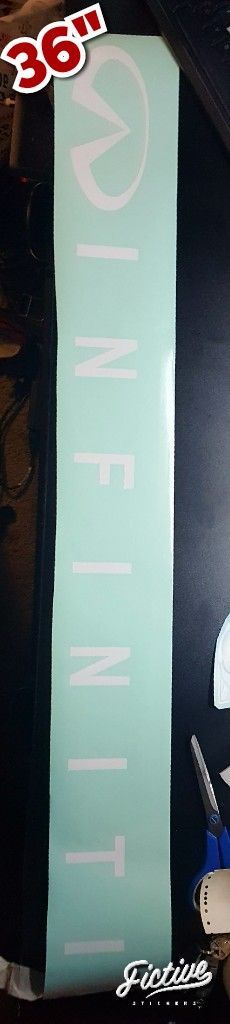 36" Infiniti vinyl windshield banner decal
