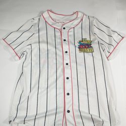 Marvel The Amazing Spider Man Classic Baseball Jersey Men's Large White Stripes