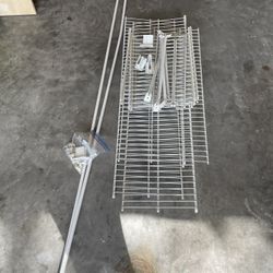 White Closet Metal Rack Organizer Shelves