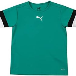 Puma Green Short Sleeve Sport Jersey Shirt T Tee Soccer Sport Kids Children's Size S Small  9 Y 10Y top