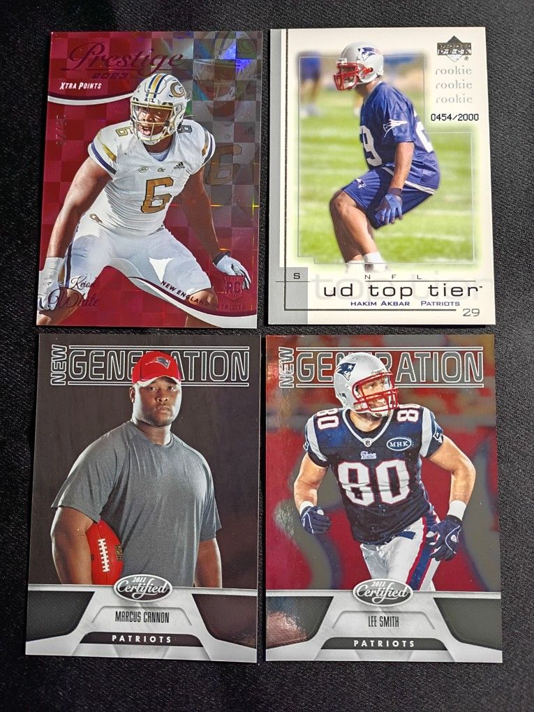 Numbered Football Cards Set of 4 For $12