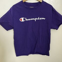 Champion Logo Tee – Purple Size M