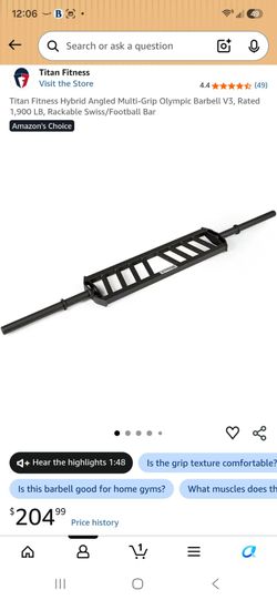 Titan fitness muligrip barbell